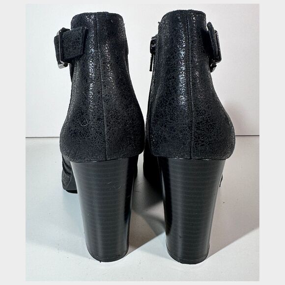 Studded Ankle Boots Sz 9 Simply Vera Faux‎ Leather Peep-Toe Goth Boho Moto Style - Picture 2 of 11